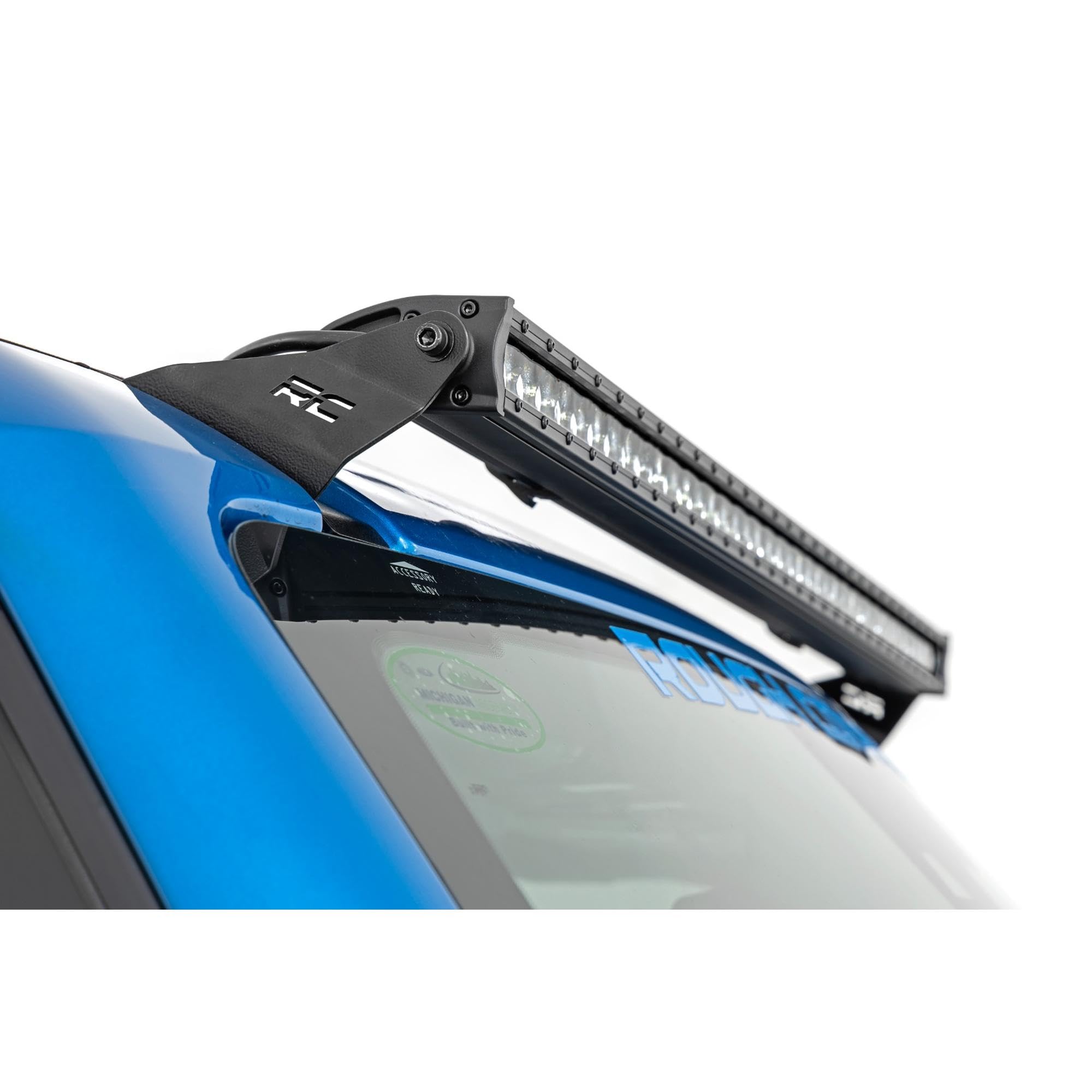 40" Rough Country LED Light Bar Kit for Ford Bronco (2021-2025) - Upper Windshield Mount, 210W Spectrum Series, 18,900 Lumens, Combo Spot & Flood Beam