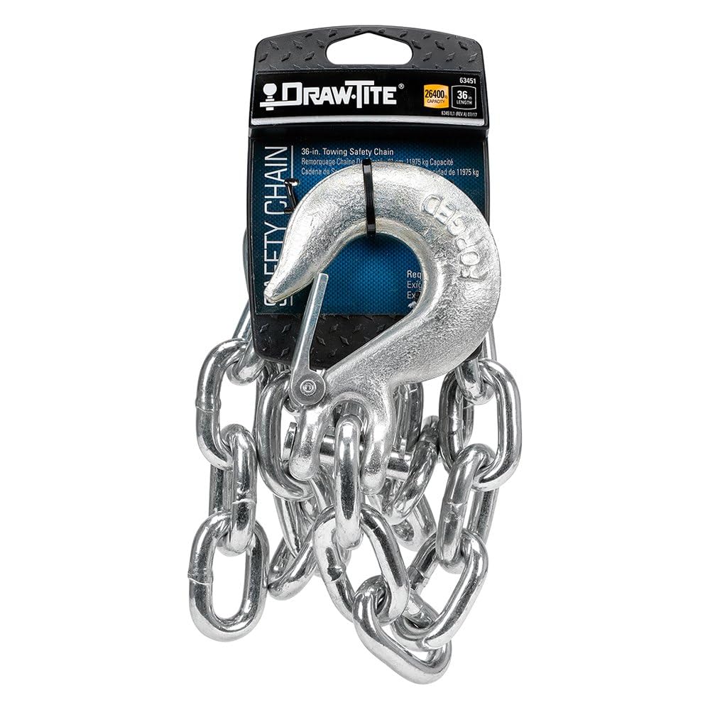 Towing Safety Chain, Draw-Tite 63451, 26,400 lbs. Capacity, 35 Inch Length