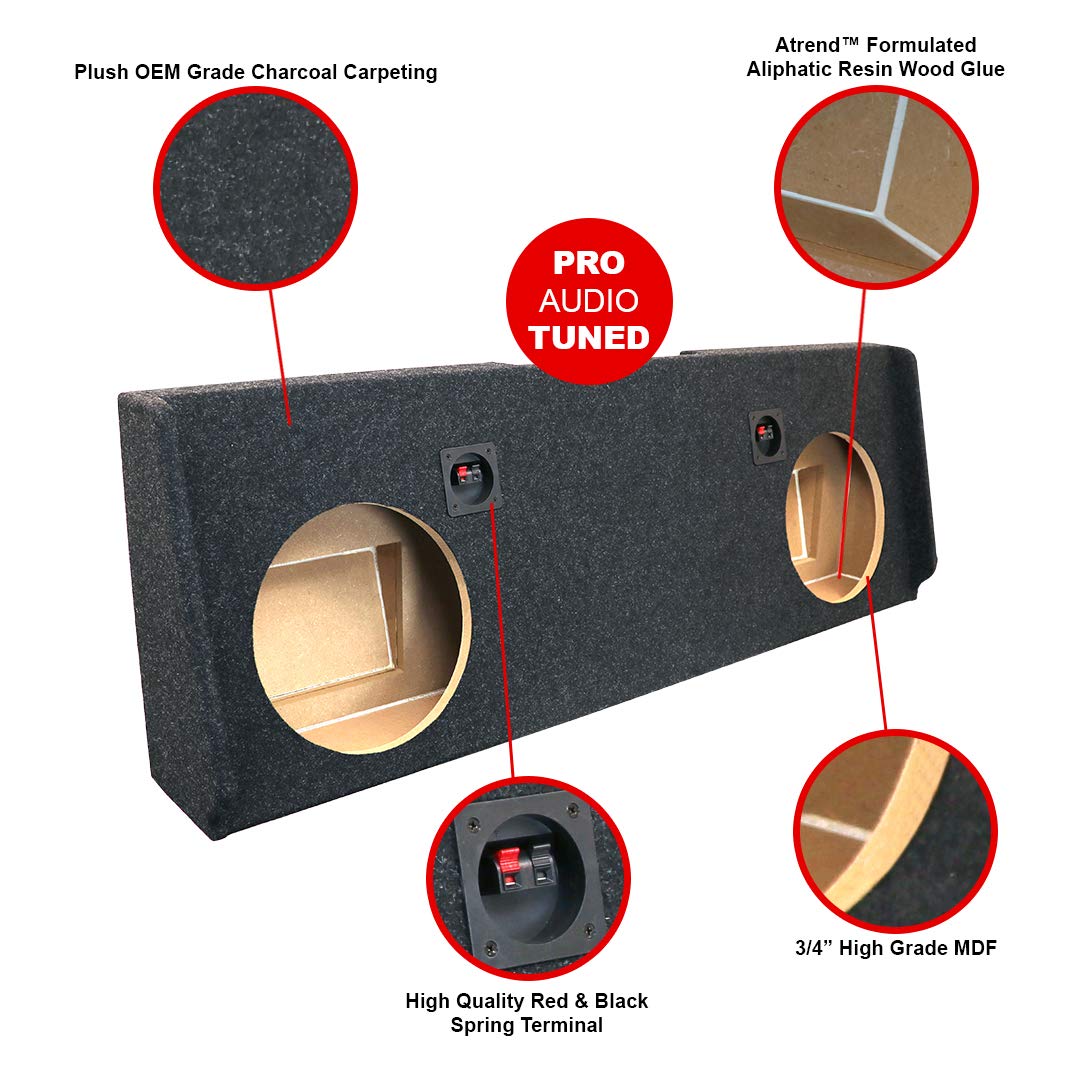 Bbox Dual 12” Sealed Subwoofer Enclosure A182-12CPA Fits 2007-2013 Chevrolet/GMC Silverado/Sierra Crew cab