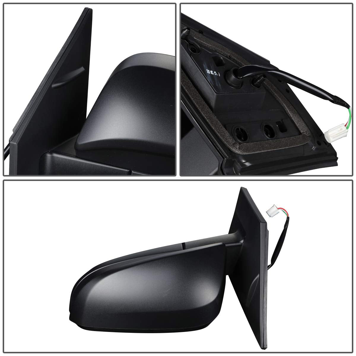 Auto Dynasty TO1320345 Powered+Spotter Glass OE Style Driver/Left Side View Door Mirror Compatible with Rav4 LE 16-18