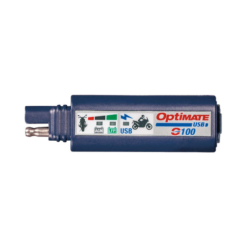 OptiMATE Tecmate USB O-100, Combination 2400mA USB Charger and 3-LED Battery Monitor, With Vehicle Battery Protection
