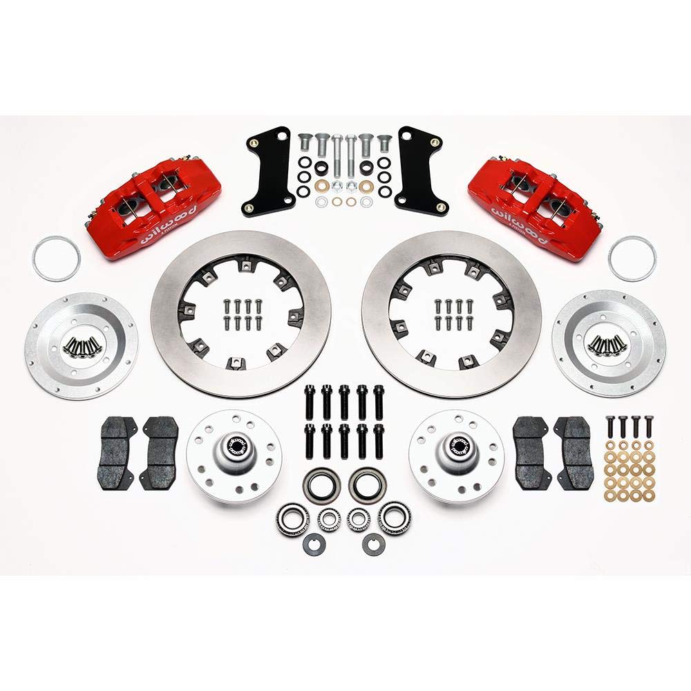 Front Hub Kit, DP6A 12.19", Drilled, Red