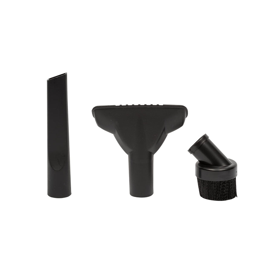 1.25 Inch Diameter Shop-Vac Cleaning Kit, Includes Round Brush, Crevice Tool, and Gulper Nozzle, Black, Ideal for Upholstery, Blinds, and Car Interiors (1-Pack)