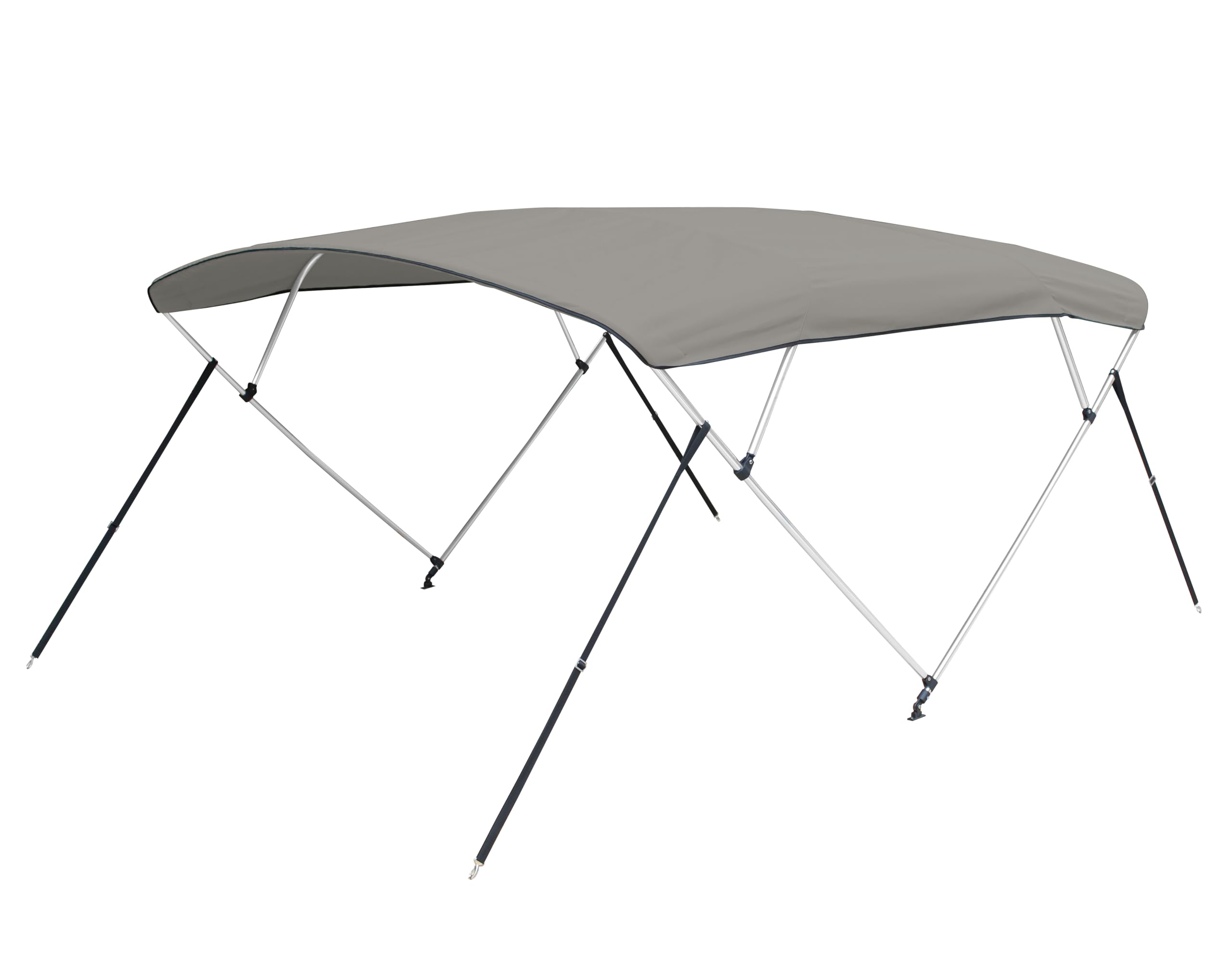 4A5487TB-10 Carver Industries 8'L 4-Bow Round Tube Bimini Top Kit - 54" H, Fits 85"-90" W, Cadet Gray