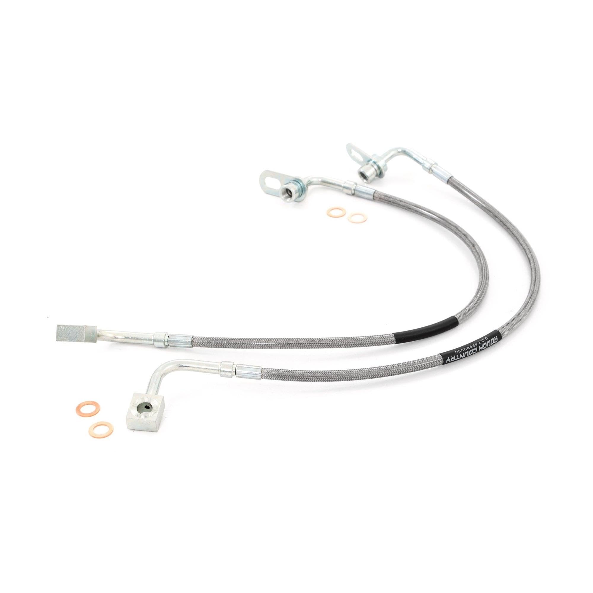 Rough Country Stainless Steel Front Brake Lines for Ram 1500 4WD (2019-2024)