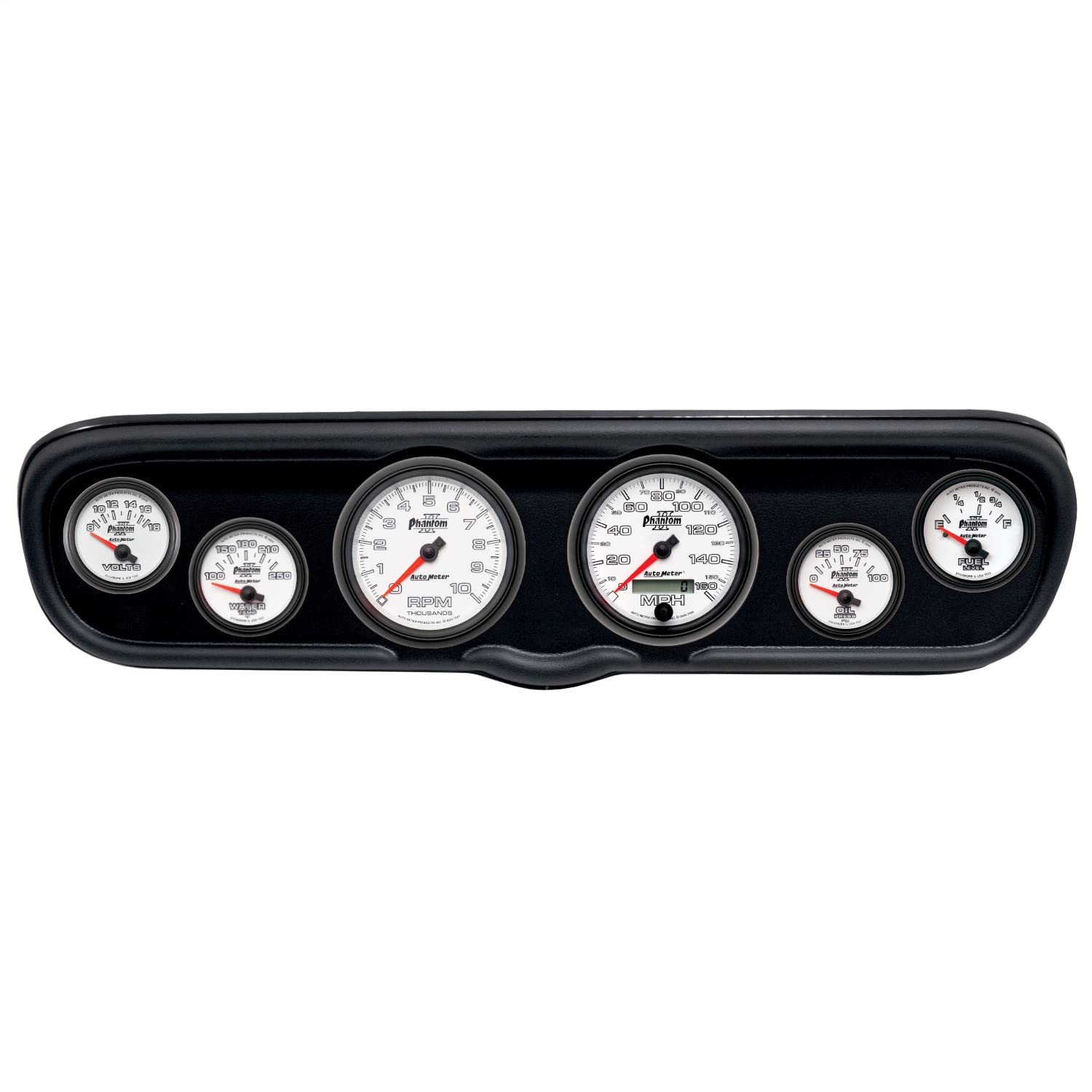 AutoMeter Dash Kit Direct Fit, (3 3/8" X2, 2 1/16" X4), Ford Mustang 66, Phantom Ii (2110-10)