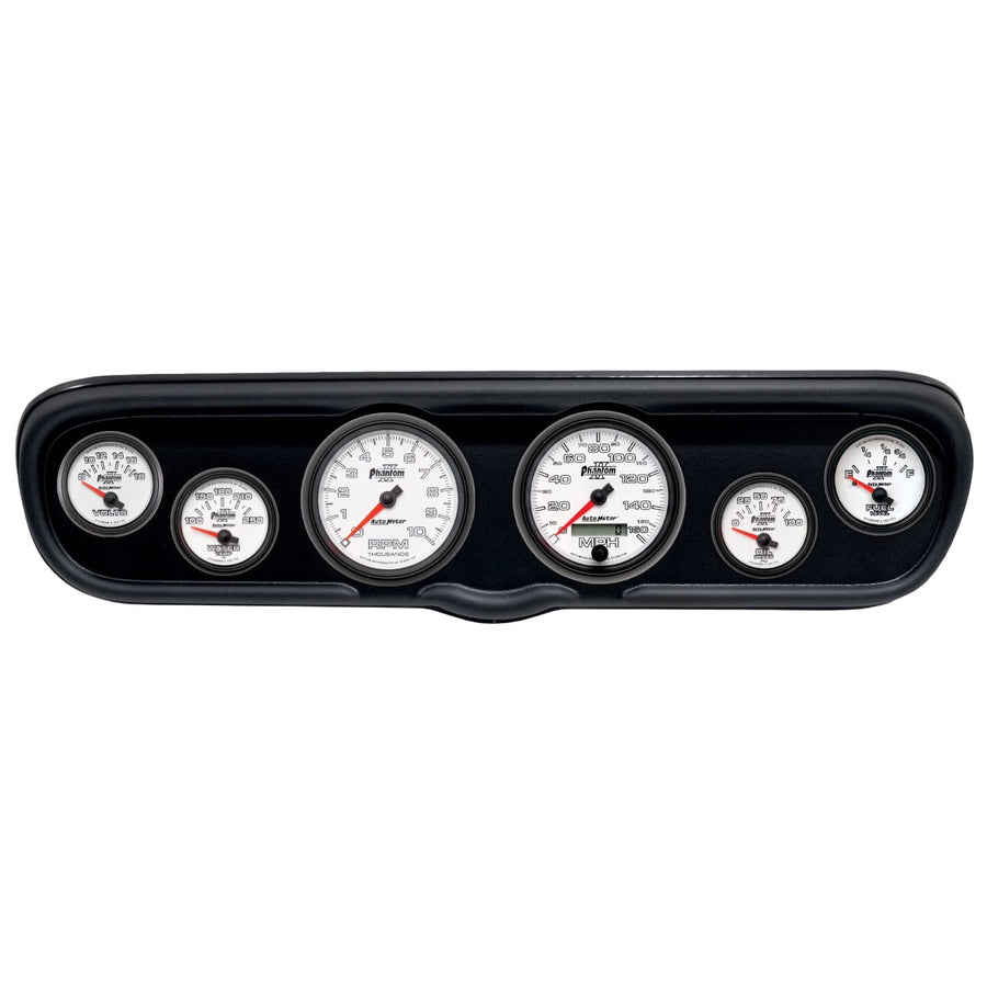 AutoMeter Dash Kit Direct Fit, (3 3/8" X2, 2 1/16" X4), Ford Mustang 66, Phantom Ii (2110-10)