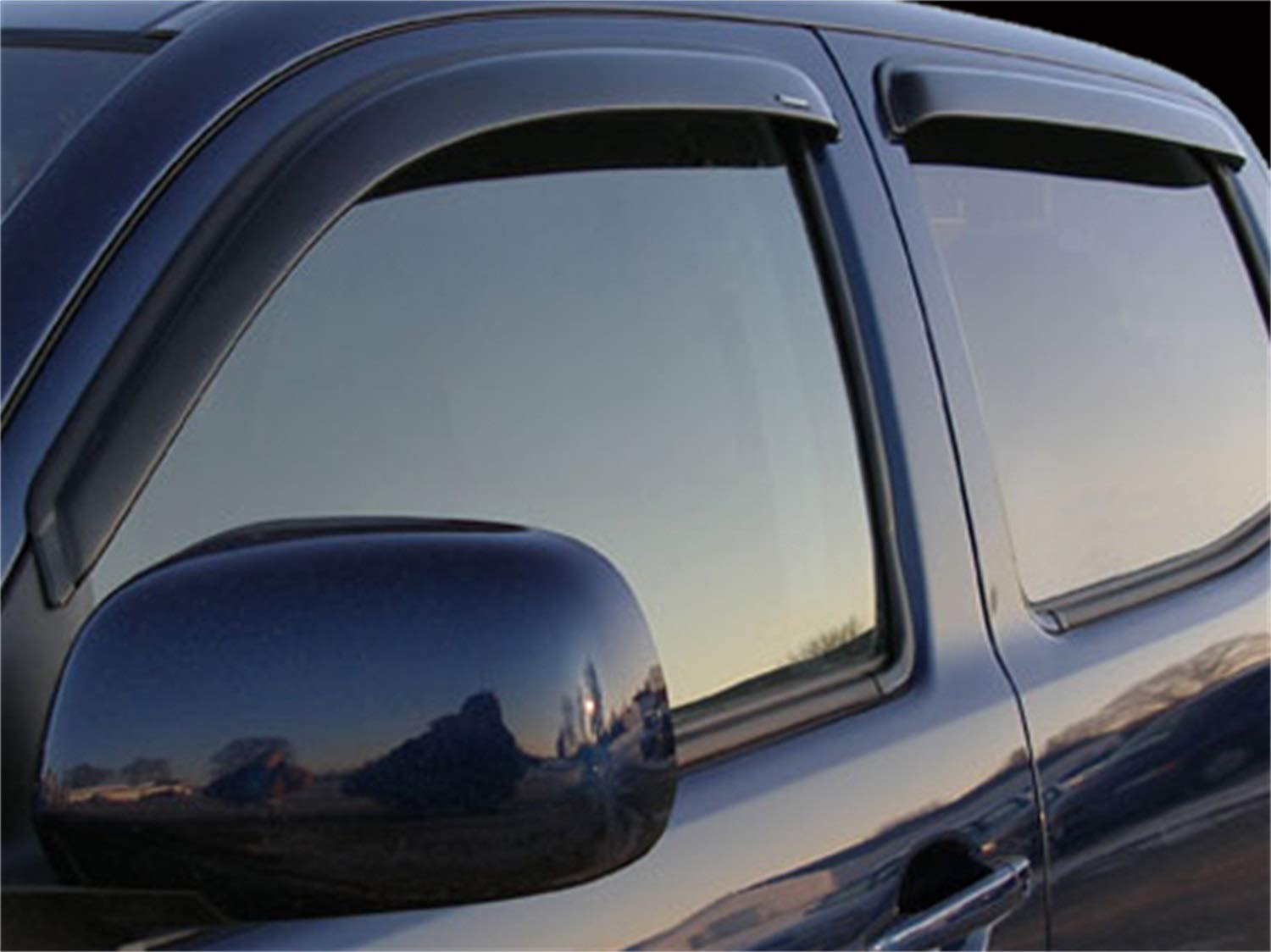 Tape-Onz Sidewind Deflectors | Stampede | 2005 - 2015 Toyota Tacoma Double Cab - Smoke, 4 Pcs. | 6337-2