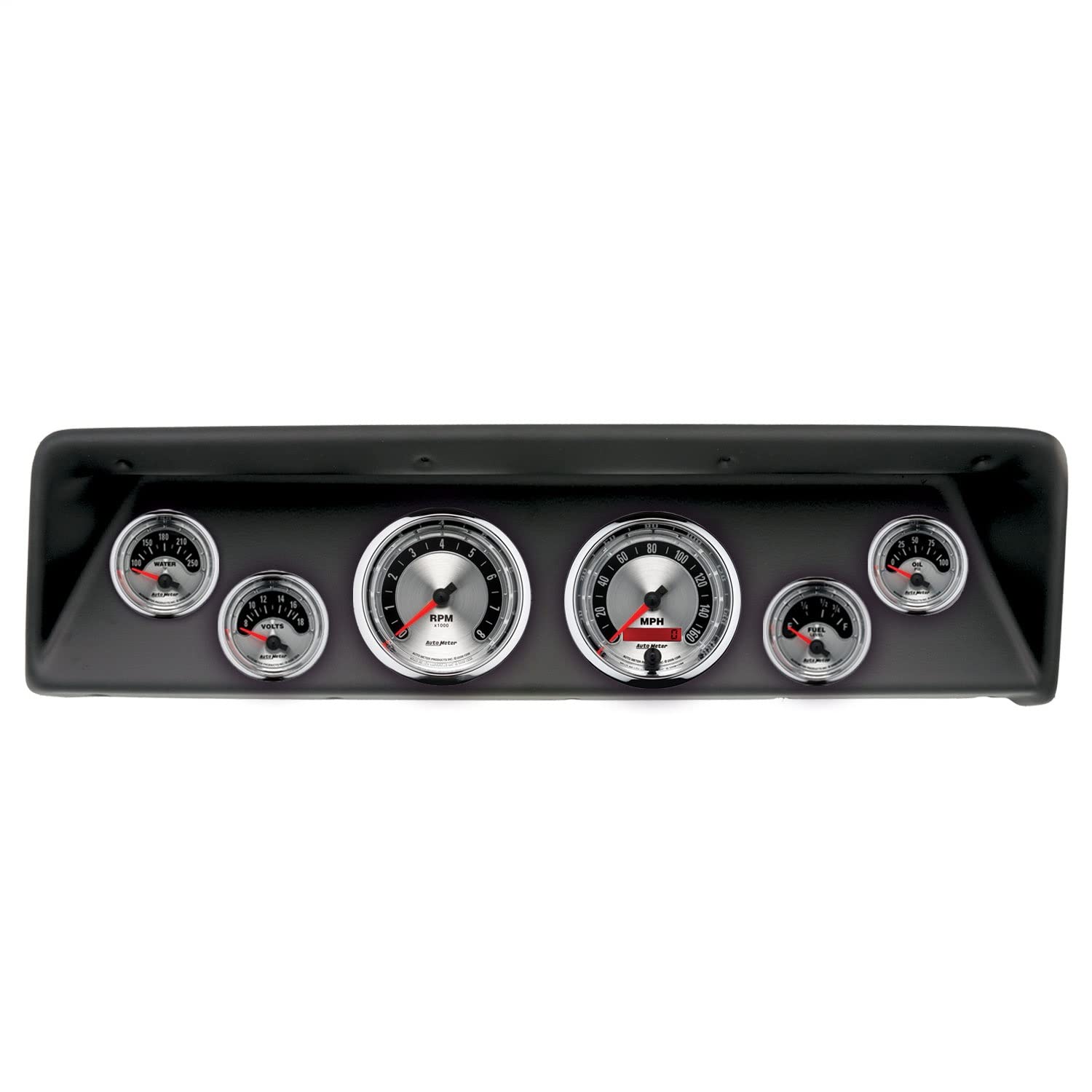 AutoMeter Dash Kit Direct Fit, (3 3/8" X2, 2 1/16" X4), Chevrolet Nova 66-67, American Muscle (2112-01)