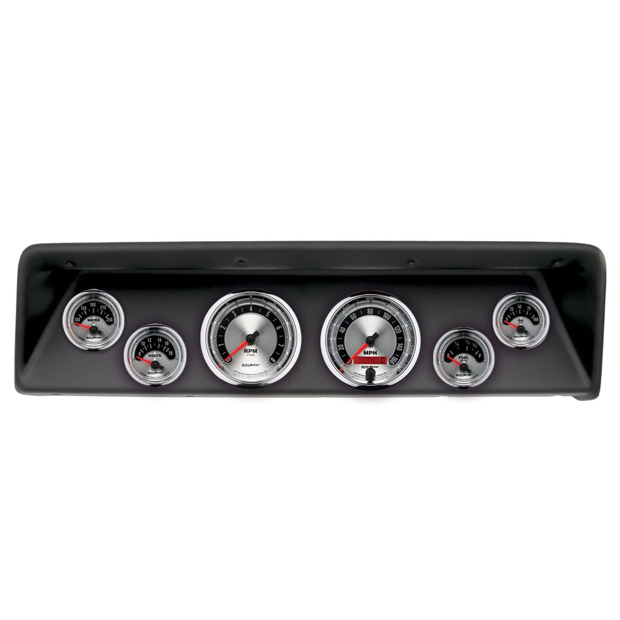 AutoMeter Dash Kit Direct Fit, (3 3/8" X2, 2 1/16" X4), Chevrolet Nova 66-67, American Muscle (2112-01)