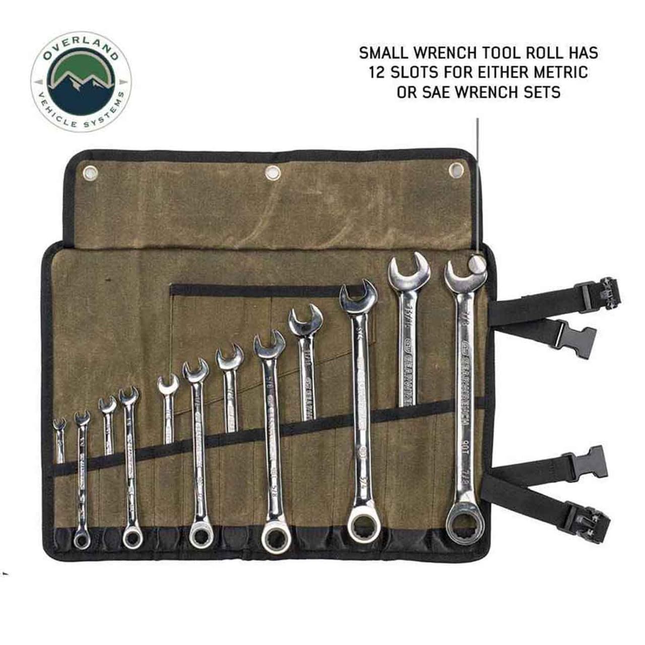 Wrench Tool Roll Overland Vehicle Systems #16 Waxed Canvas Storage Bags