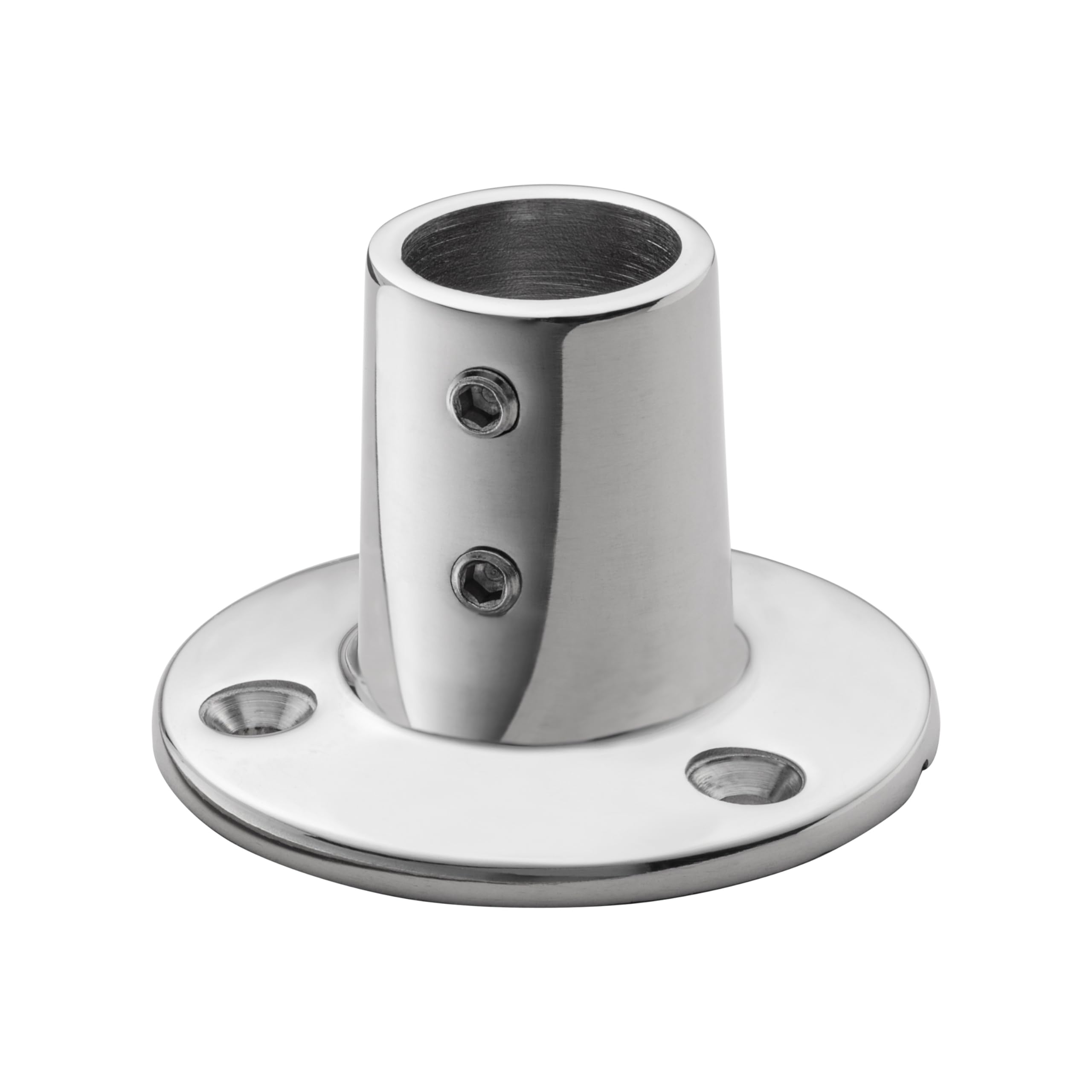 90 Degree Round Base Whitecap IND 6039C 7/8" SS