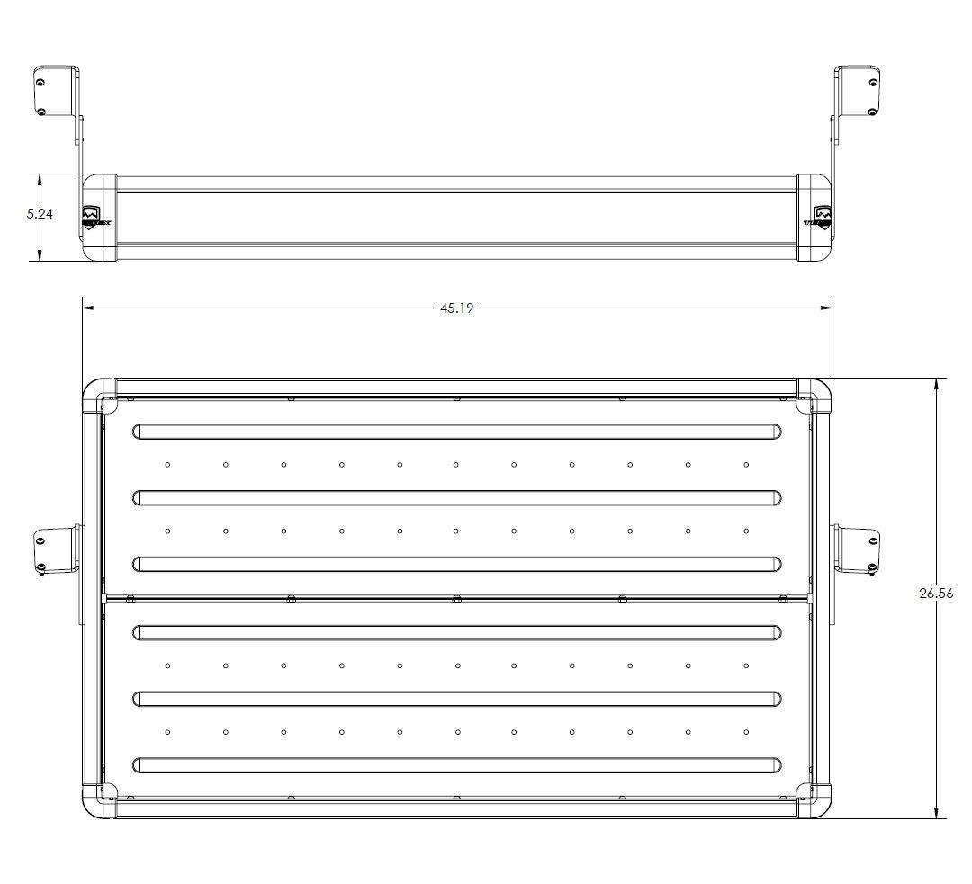 TeraFlex Cargo Rack 4820000 (JK Adjustable Height Rear Cargo Storage Rack Kit - Silver)