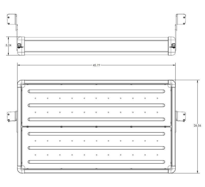 JK TeraFlex 4820010 N-RNUM/Black Adjustable Height Rear Cargo Storage Rack Panels, 1 Pack