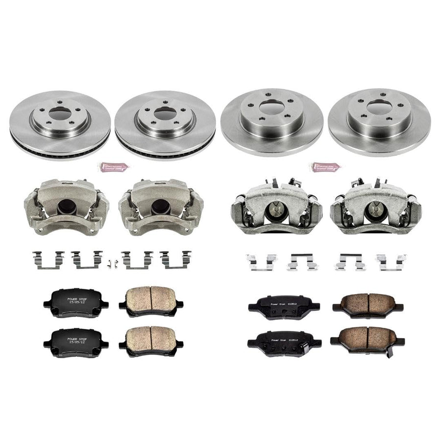 Power Stop KCOE2731 1-Click Autospecialty OE Replacement Brake Kit with Calipers For Chevrolet Cobalt 2007, Pontiac G5 2008 [Model Specific]