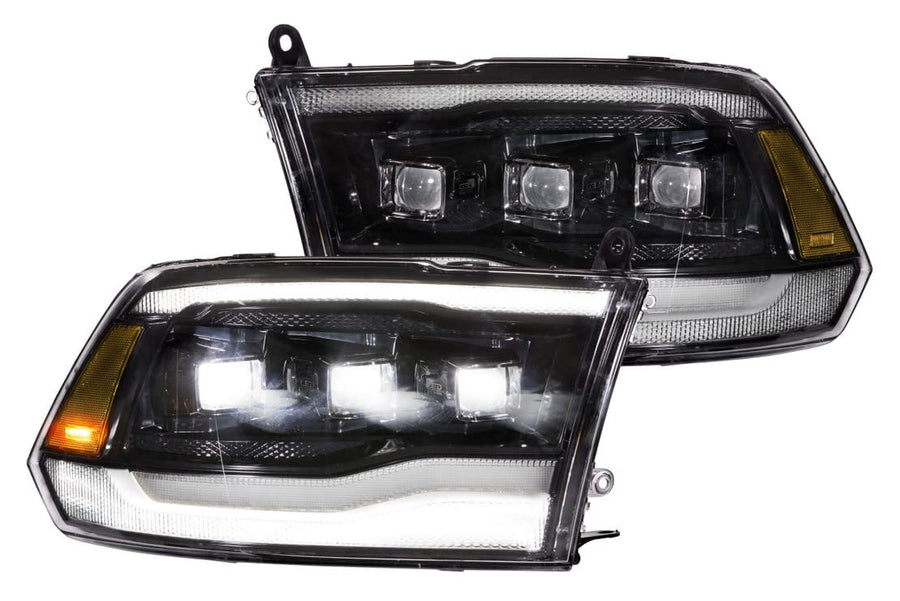 GTR Lighting LED Carbide Headlights Fits 09-18 Dodge Ram Pair of Plug and Pay Headlight Replacements (GTR.HL50)