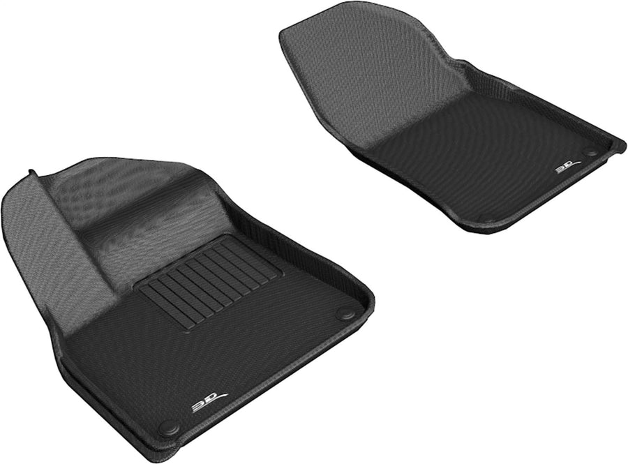 3D MAXpider Kagu Custom Fit Floor Mat (Black) Compatible with Porsche Cayenne (9Y0) SUV 2019-2026 / Cayenne Coupe (9Y3) 2021-2026 - Front Row R1