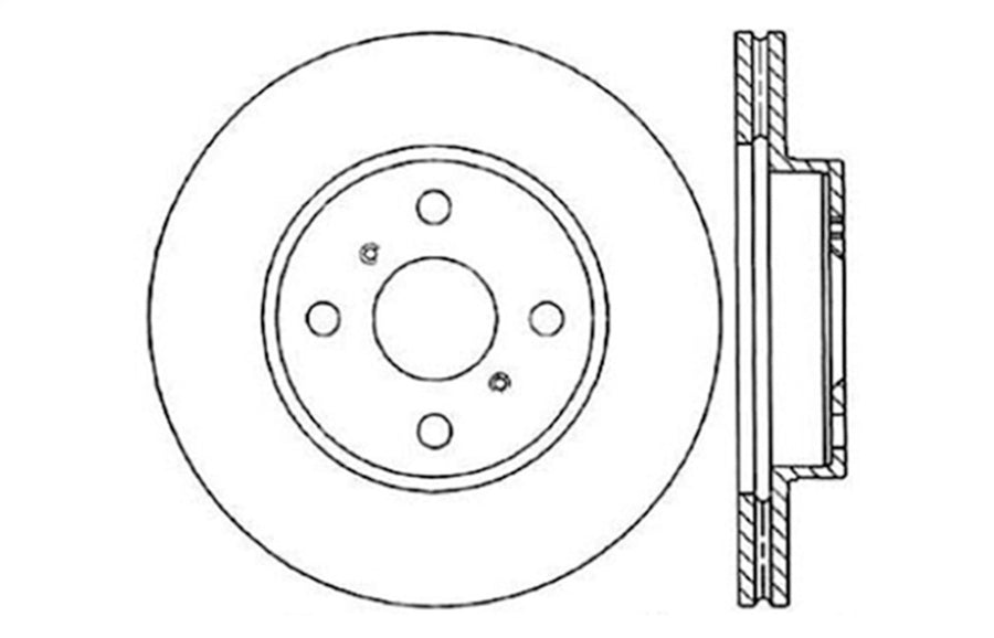 Sport Drilled/Slotted Brake Rotor StopTech 127.44092L (Front Left), 1 Pack
