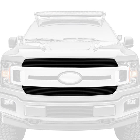 T-Rex Grilles F-150 2018-2020 XLT, Lariat Billet Grille, Black, 2 Pc, Insert, Does Not Fit Vehicles with Camera - PN #20571B