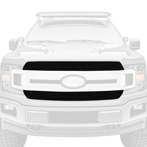 T-Rex Grilles F-150 2018-2020 XLT, Lariat Billet Grille, Black, 2 Pc, Insert, Does Not Fit Vehicles with Camera - PN #20571B