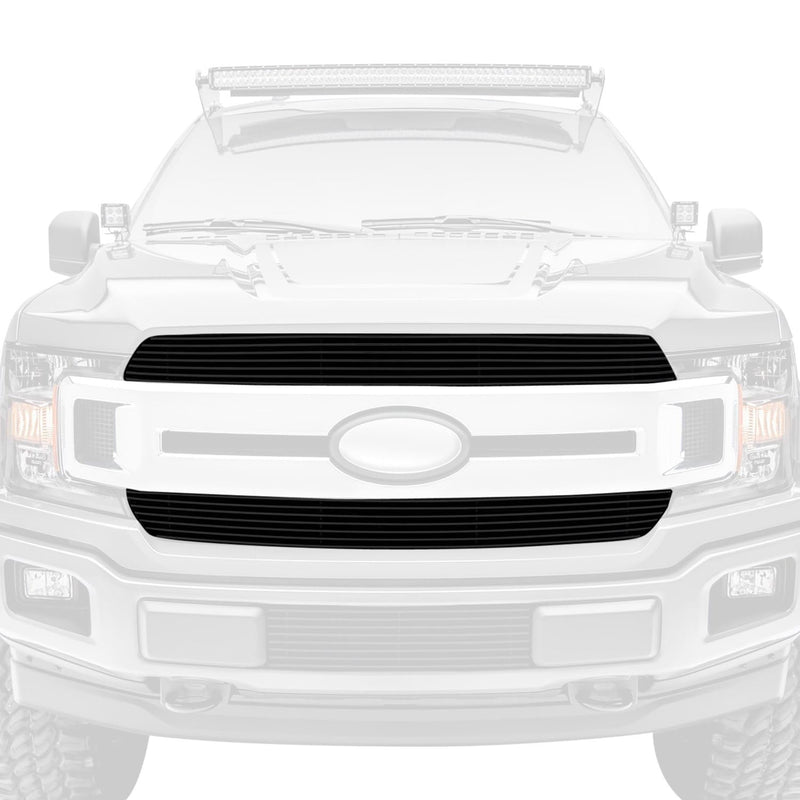 T-Rex Grilles F-150 2018-2020 XLT, Lariat Billet Grille, Black, 2 Pc, Insert, Does Not Fit Vehicles with Camera - PN #20571B