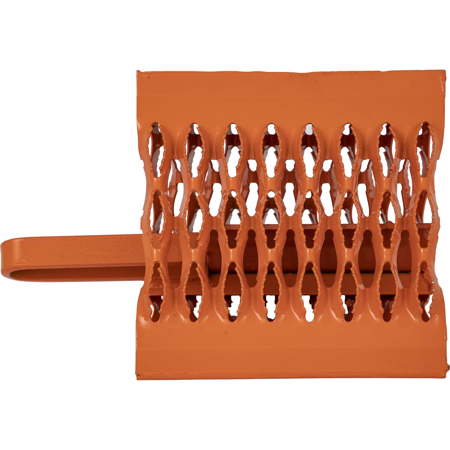 Orange Powder Coated Buyers Products WC091061 Galvanized Serrated Wheel Chock with Built-in Handle, 9 x 10 x 6 Inch, Extra Grip for Off-Road, Ice & Snow Conditions; Stable Tire & Trailer Chock