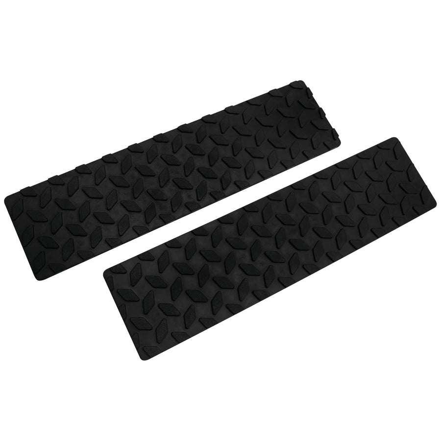 W1893 Performance Tool 4-Inch x 15-1/2-Inch Diamond Tread Rubber Step Mats - Non-Skid Adhesive Traction for Trailers, Trucks, Boats, and More