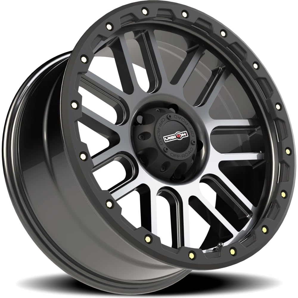 Gray VISION OFF-ROAD NEMESIS Wheel with Gunmetal (0 x 9. inches /5 x 139 mm, -12 mm Offset)