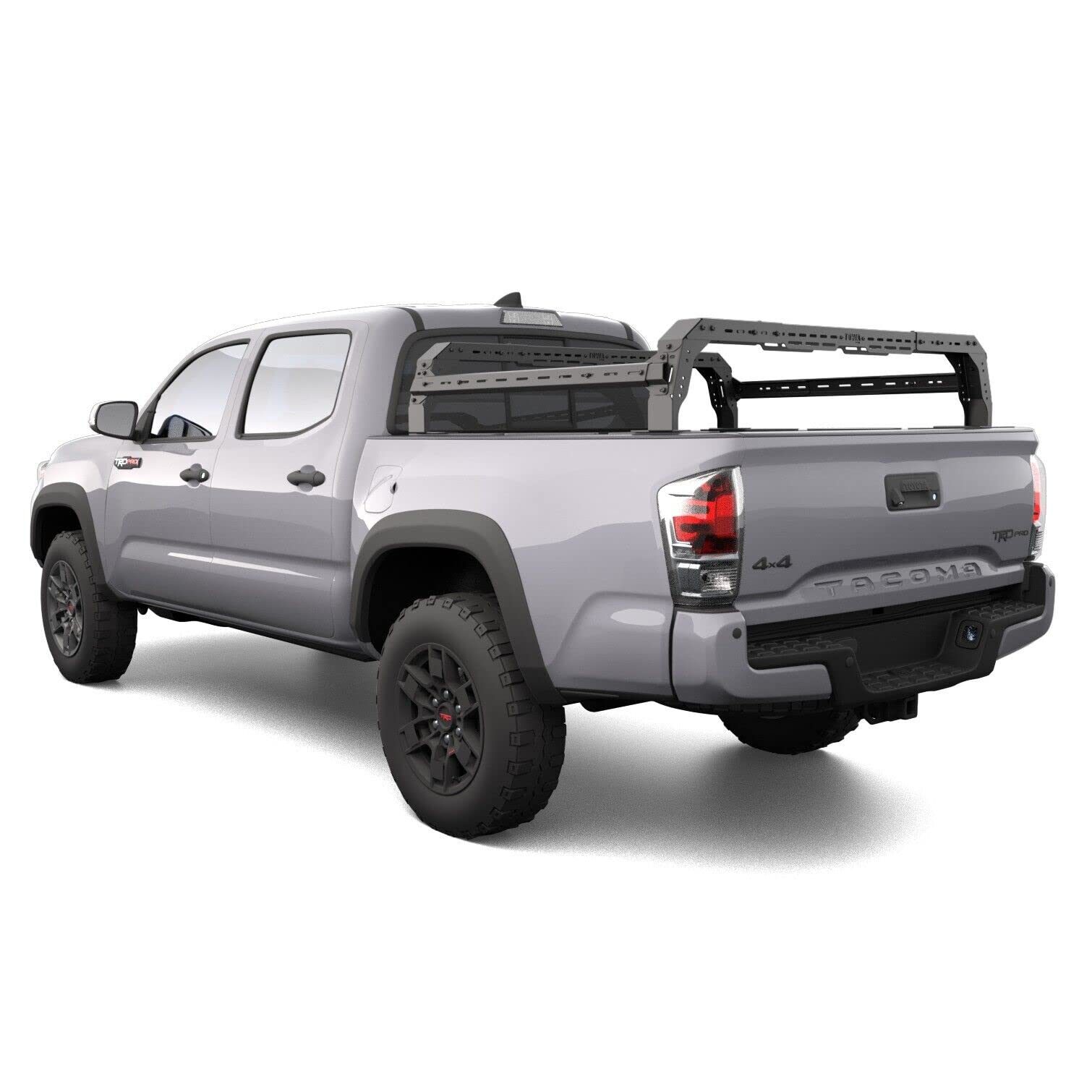 Pro TUWA Shiprock 12" Mid-Height Bed Rack System for Mid Size Pick Up Trucks Overland Bed Rack Carbon Steel Cargo Rack, Black