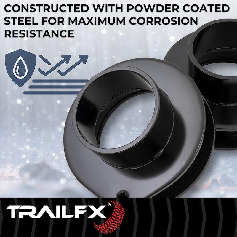 Trail FX Suspension Leveling Kit D17LL2, 1-3/4 Inch Lift, Upper Coil Spring Spacers, Steel, With Spacers/Shock Extension Brackets And Installation Hardware, Fits 2019-2024 Ram 2500/3500