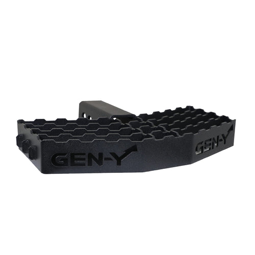 GEN-Y Serrated Hitch Step Hitch | 400 LB Capacity | Fits 2-Inch Receiver on Truck or Hitch | Non-Slip Design | Great for Scraping Boots & Shoes | Black