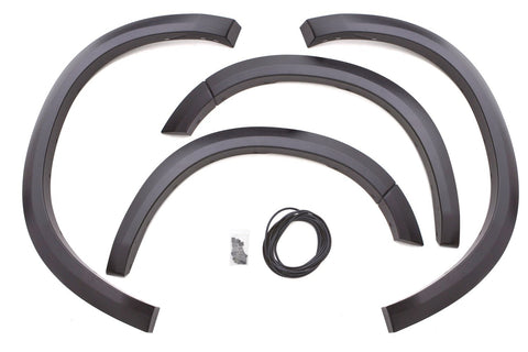 Lund Elite Series SX205T Black Sport Style Textured Front and Rear Fender Flare - 4 Piece