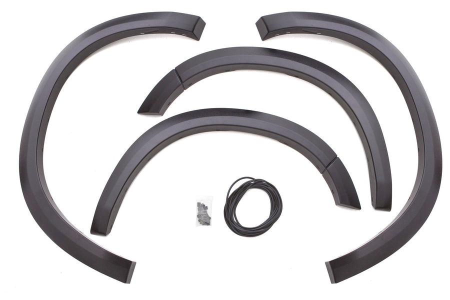 Lund Elite Series SX204T Black Sport Style Textured Front and Rear Fender Flare - 4 Piece