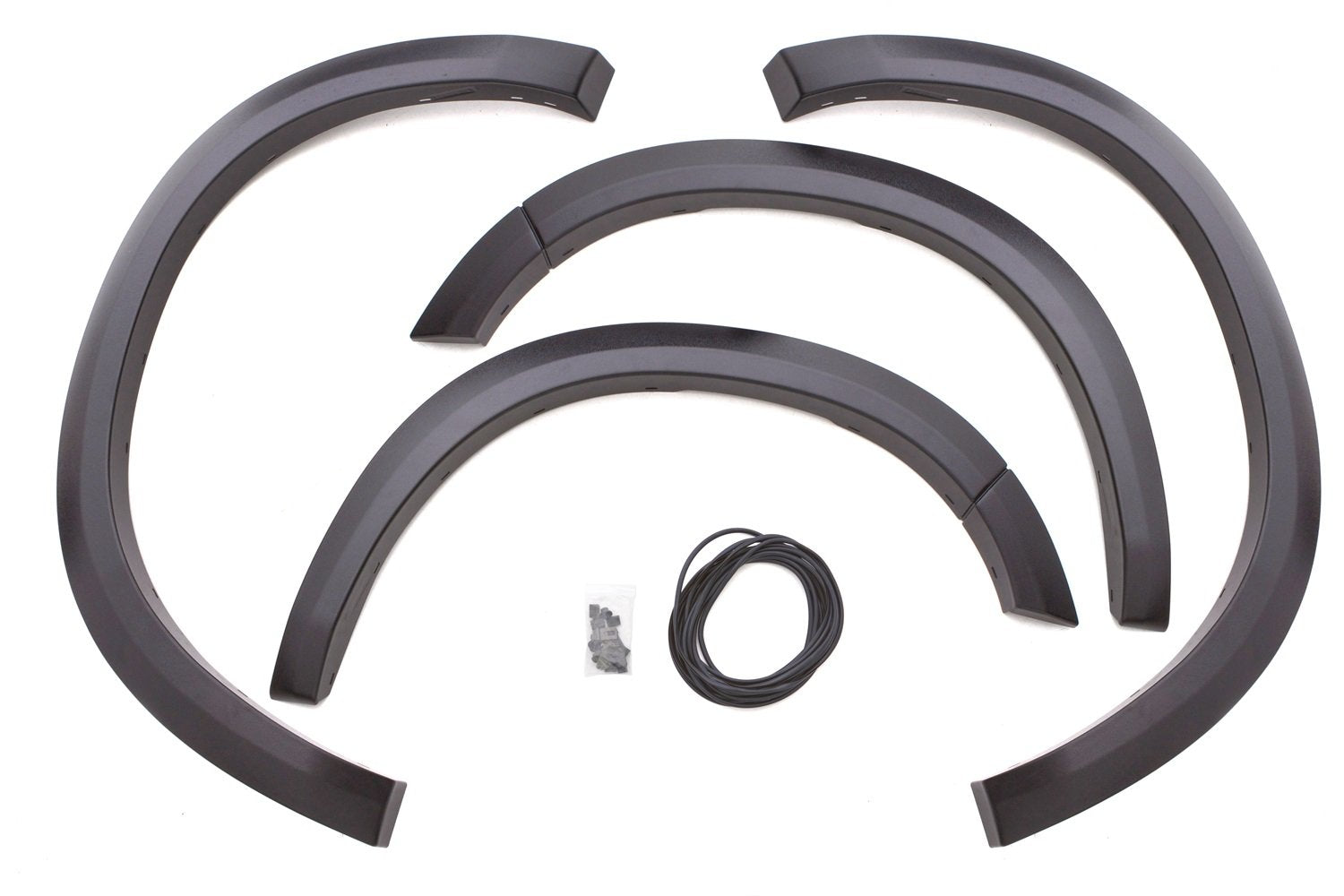 Lund Elite Series SX204T Black Sport Style Textured Front and Rear Fender Flare - 4 Piece