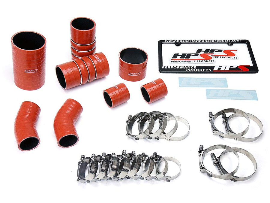 High Temp HPS Aramid Reinforced Silicone Intercooler Turbo Hose Boots Kit with T Bolt Clamps 57-1706
