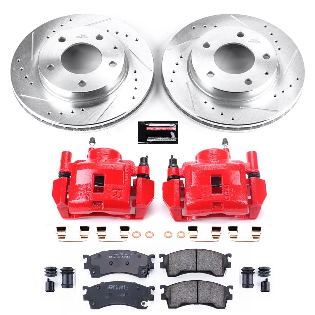 Power Stop Z23 Evolution Sport Front Brake Caliper Kit- Brake Pads, Brake Rotors and Brake Calipers