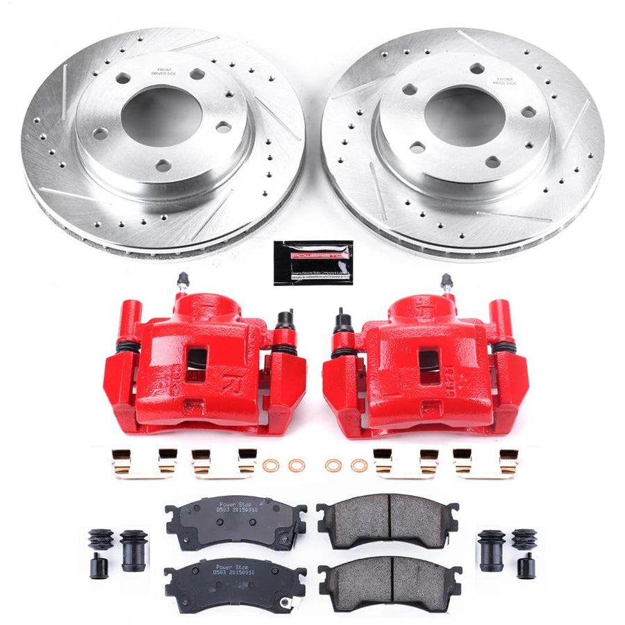 Power Stop Z23 Evolution Sport Front Brake Caliper Kit- Brake Pads, Brake Rotors and Brake Calipers