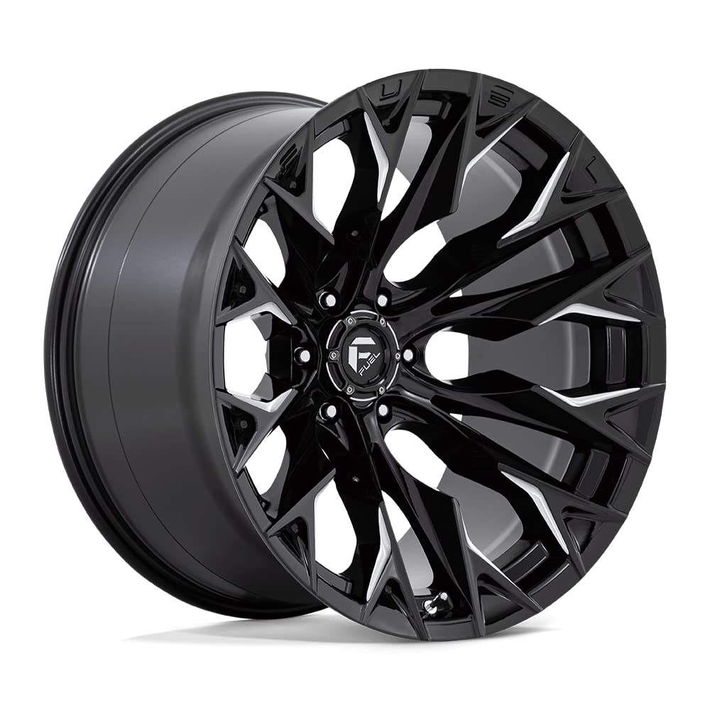 FLAME FUEL OFF-ROAD 22X12 6X5.5 4.77-44mm GLOSS BLACK MILLED - D80322208447