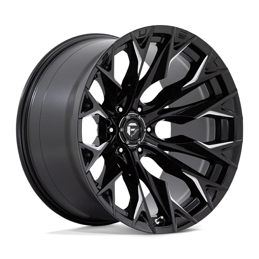 FLAME FUEL OFF-ROAD 22X12 6X5.5 4.77-44mm GLOSS BLACK MILLED - D80322208447