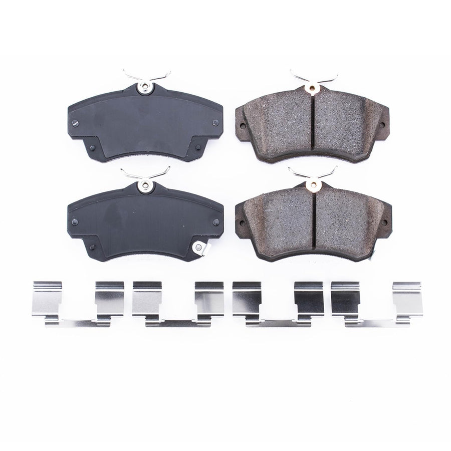Power Stop Front Brake Kit For PT Cruiser Chrysler 2001-10 | Dodge Neon 2003-05 - Ceramic Brake Pads With Installation Hardware, 17-841