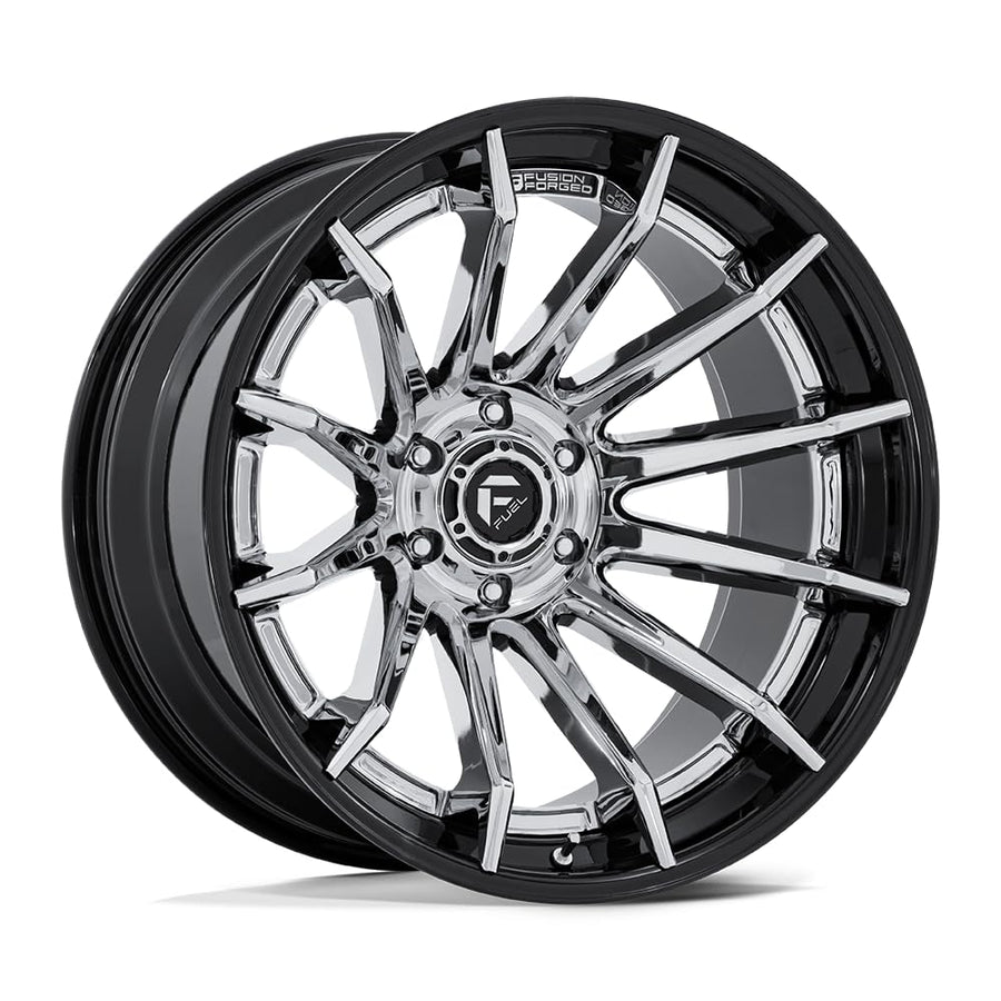 FUEL OFF-ROAD FC403 20X9 BURN 6X5.5 5.04 1mm CHROME WITH GLOSS BLACK LIP - FC403PB20906801
