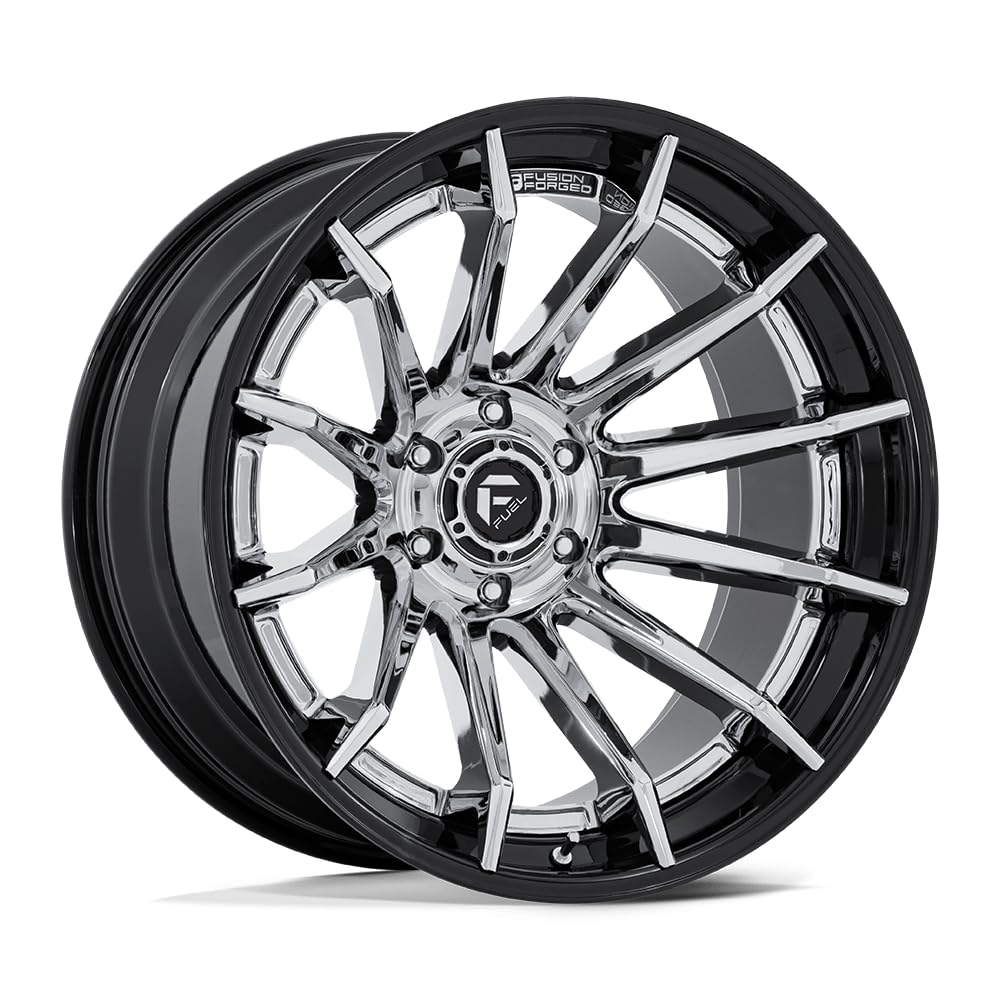 FUEL OFF-ROAD 24X12 FC403 BURN 5X5.0 4.77-44mm CHROME WITH GLOSS BLACK LIP - FC403PB24125044N
