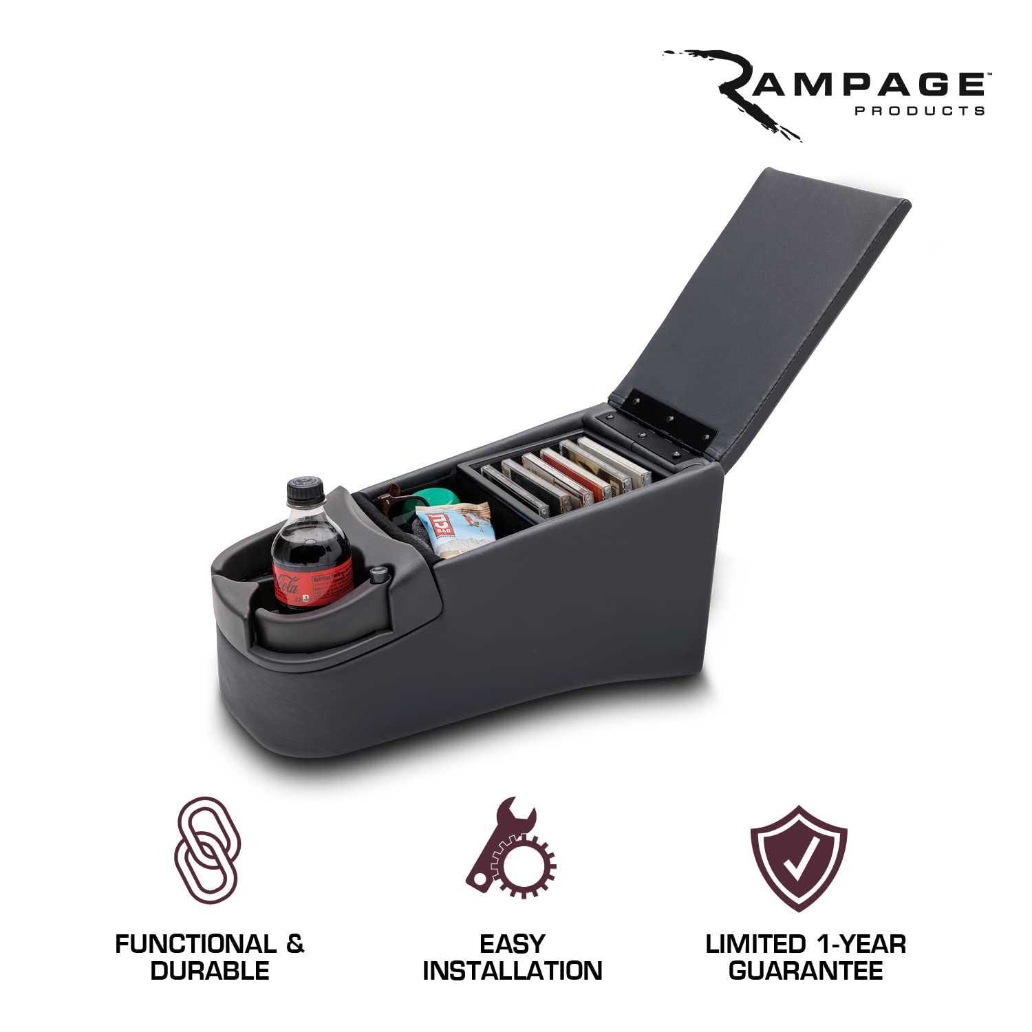 Universal Truck Bench Console RAMPAGE PRODUCTS | Charcoal | 39223
