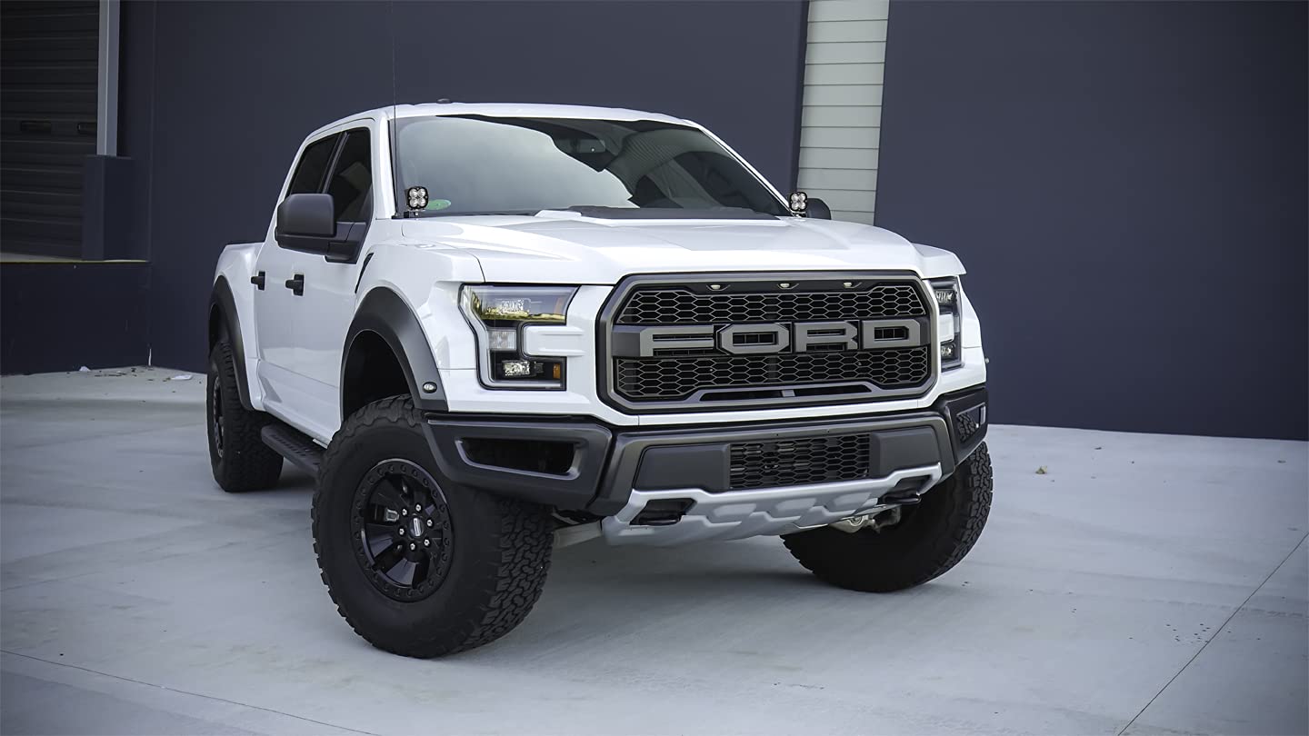 Squadron Pro Baja Designs LED A-Pillar Light Kit for Ford F-150; F-150 Raptor Truck (Spot; Clear)