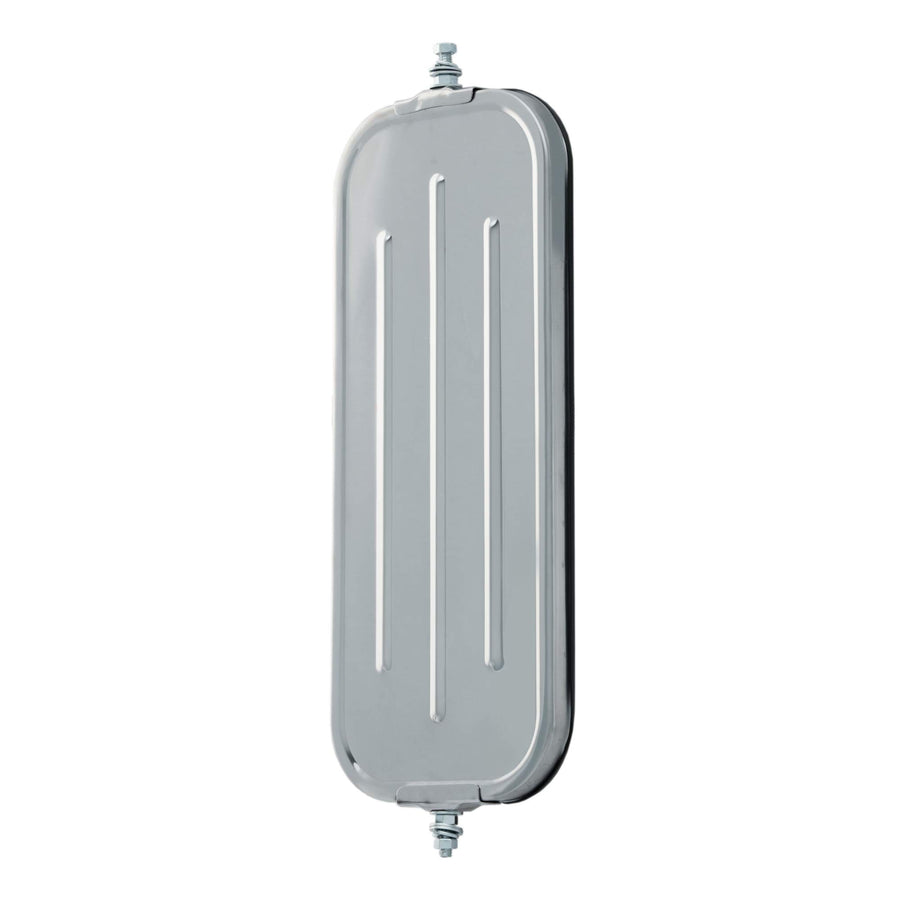 7 x 16-Inch Stainless Steel Rib-Back RETRAC West Coast Mirror Head, Universal Driver or Passenger Side
