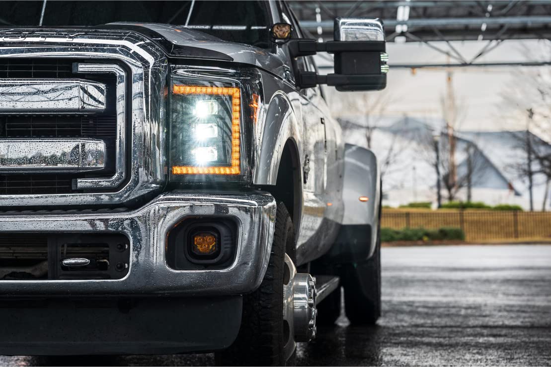 Morimoto LED XB Headlights with Amber DRL, Fits 11-16 Ford Superduty Plug and Play Pair of Headlight Housings (LF505-A-ASM)