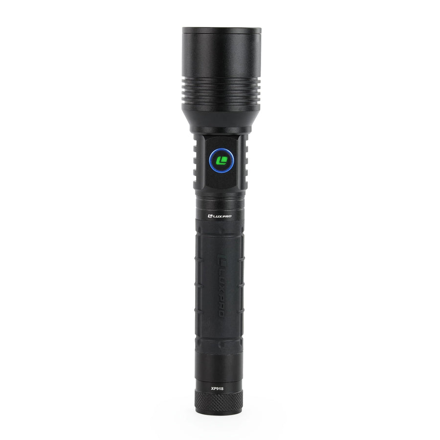 2500 Lumen LUXPRO XP918 Rechargeable Flashlight with LED Power Button - Bright LED Flashlight with USB-C Port