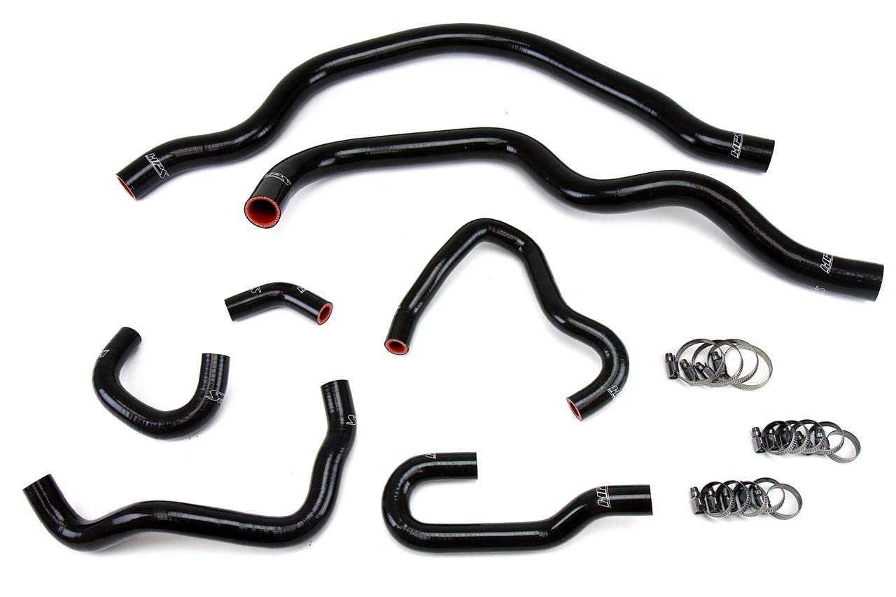 Black HPS 57-1489-BLK Silicone Radiator Coolant/Heater Hose Kit