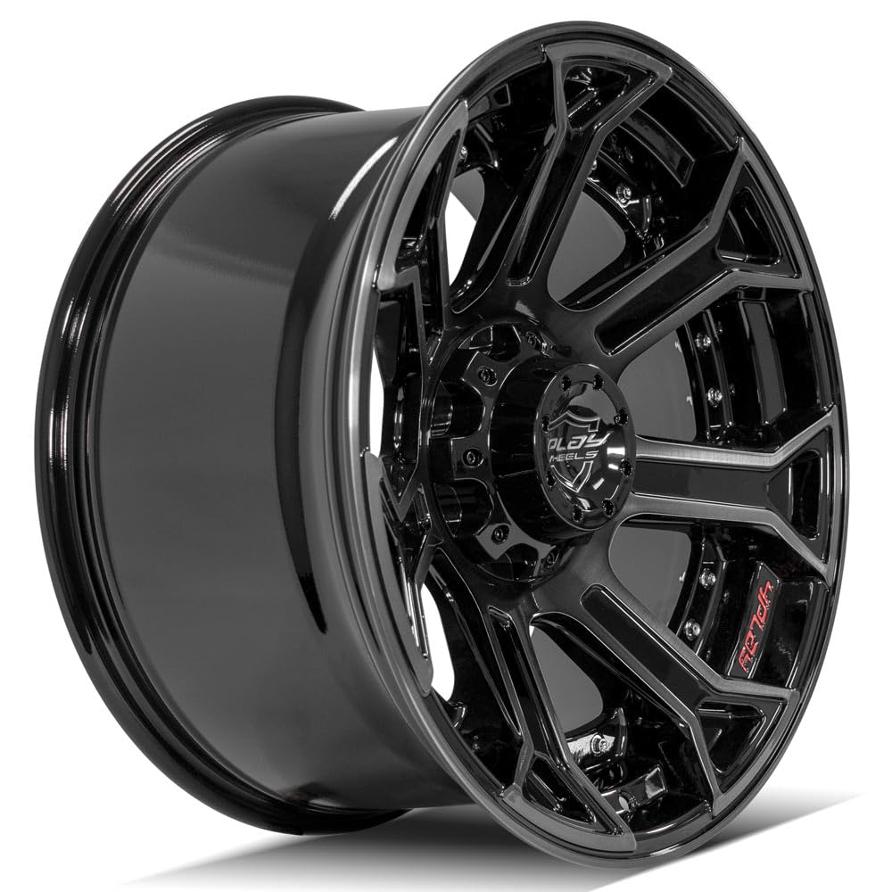 4PLAY Wheels 4P70-20100-6D55-18BBT Painted Brushed Black Wheel (20 x 10. inches /6 x 135 mm, -18 mm Offset)