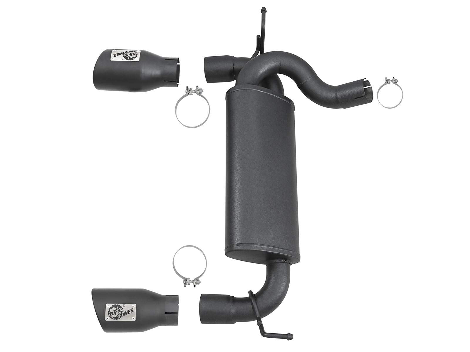 Rebel Series aFe Power 49-48061-B Axle-Back Exhaust System